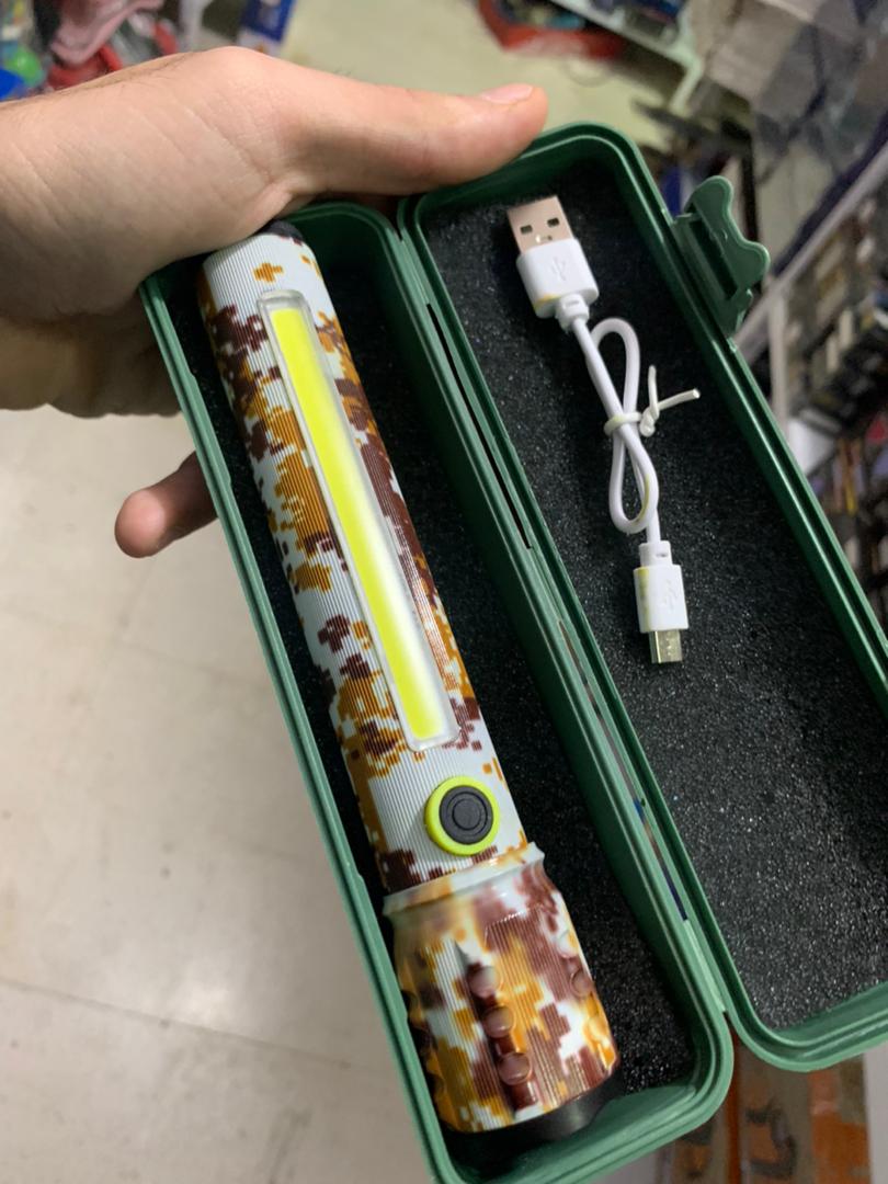 Lampe Torche Ultra-Puissante COB Motif Camouflage – مصباح عالي السطوع