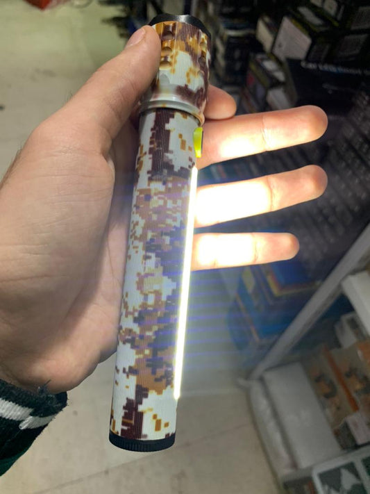 Lampe Torche Ultra-Puissante COB Motif Camouflage – مصباح عالي السطوع