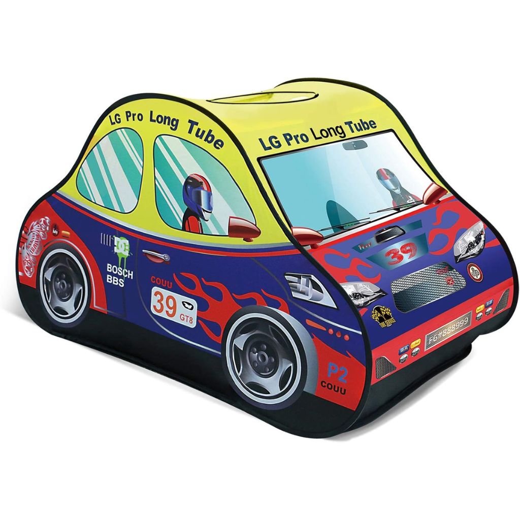 Tente de Jeu Voiture de Course Pop-Up pour Enfants – خيمة لعب سيارة سباق للأطفال مع 50 كرة بلاستيكية