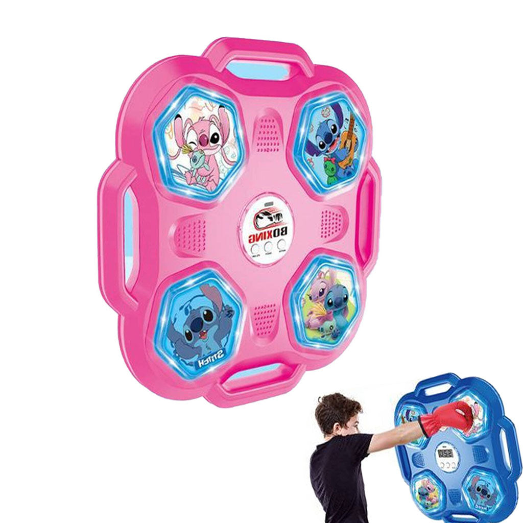 Machine de Boxe Stitch Musicale Rose – آلة الملاكمة الموسيقية للأطفال