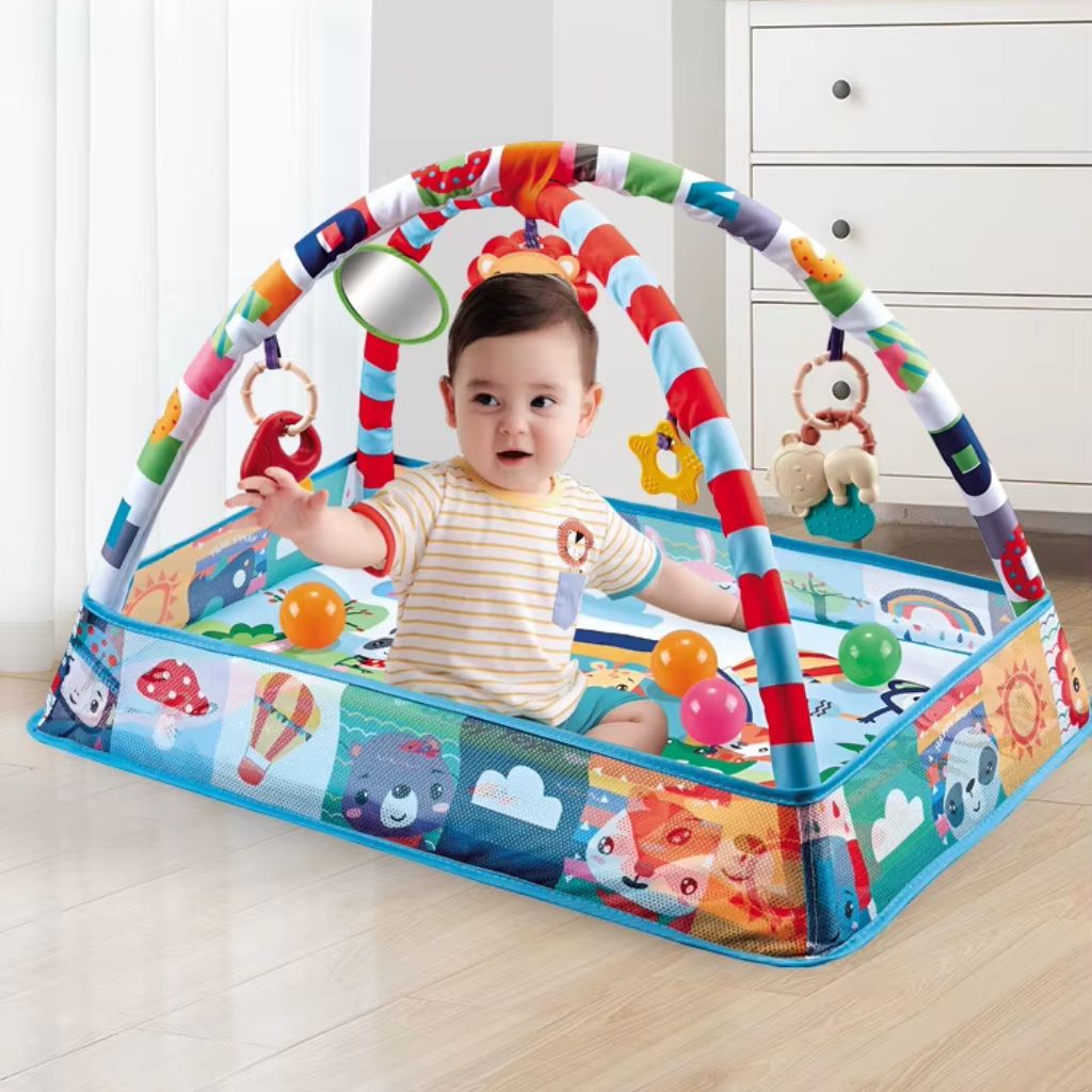 Tapis d'Éveil Bébé 3 en 1 avec Piscine à Balles v2 – سجادة لعب للأطفال 3 في 1 مع كرات