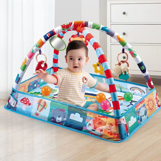 Tapis d'Éveil Bébé 3 en 1 avec Piscine à Balles v2 – سجادة لعب للأطفال 3 في 1 مع كرات