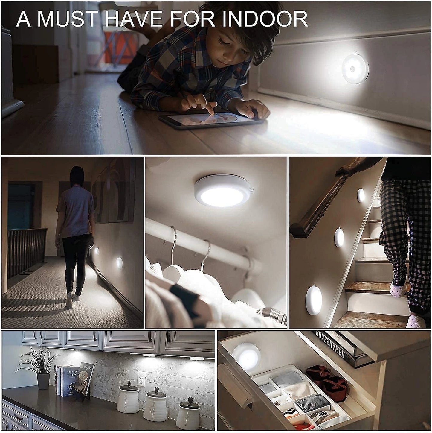 مصباح مستشعر الحركة الذكي قابل للشحن